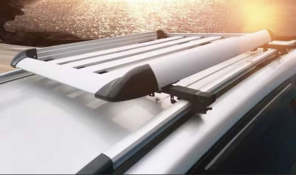 Багажник за покрив Aluminium (127х 96 см) - сребрист 3 размера + греди