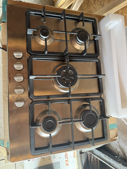 Plită gaz Bosch inox, 5 arzătoare - NOUĂ, nefolosită