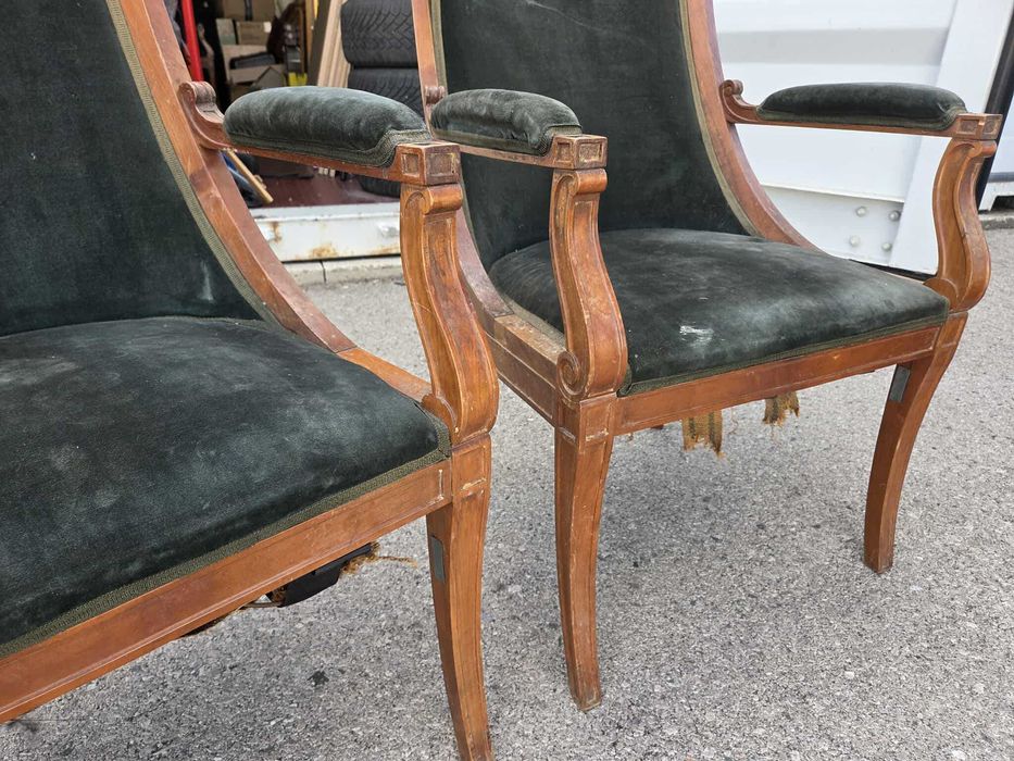 Scaune Vechi din Lemn Masiv 5 Bucati