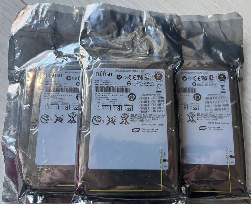 HDD-uri Sigilate Fujitsu 40GB 2,5” IDE PATA Laptop/Navigatie