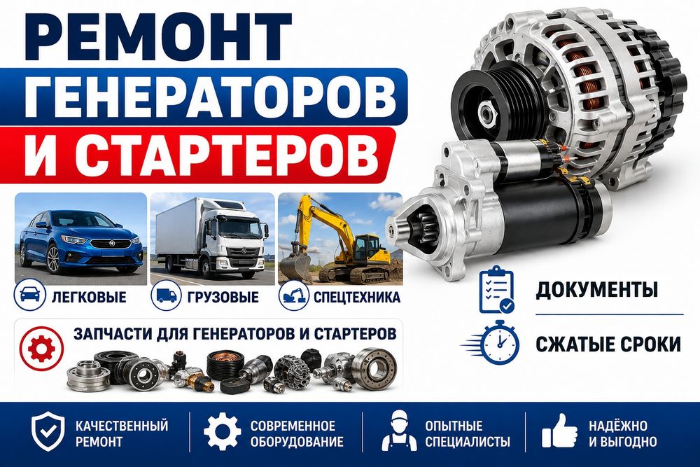 Ремонт генераторов и стартеров