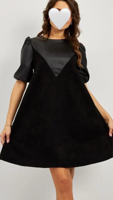 Платье, черное, короткое