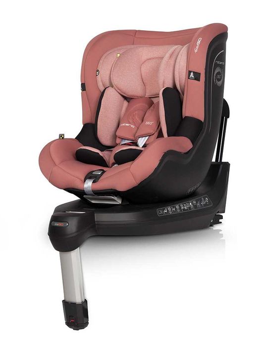 Детско столче за кола EasyGo Rotario (0-18 кг) ISOFIX, Въртящо се на 360°, Розово