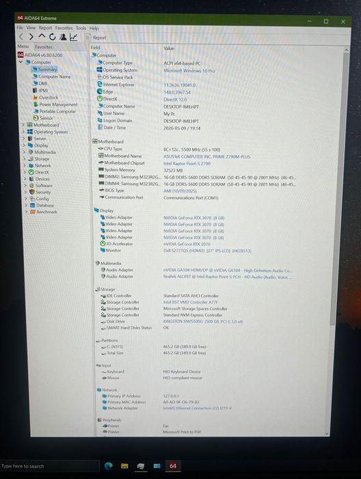 PC Gaming High-End | i7-14700KF | RTX 3070 | 32GB DDR5 | Z790 | Ultra Performance