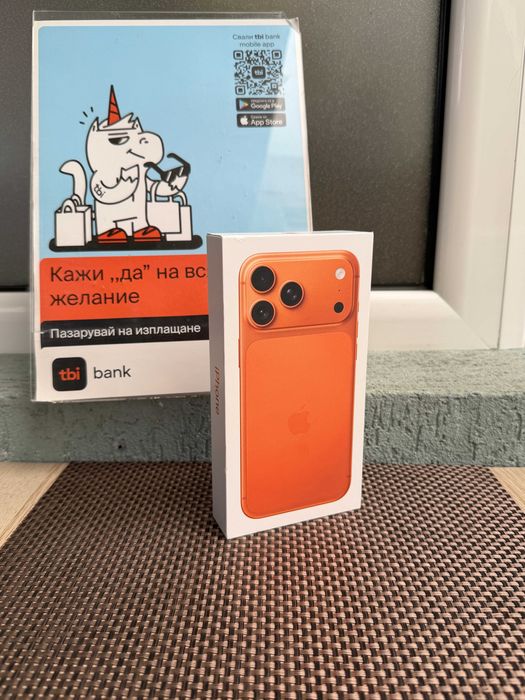 НОВ 1TB iPhone 17Pro Max Лизинг от 65Е/м blue silver Orange ГАР 1000GB