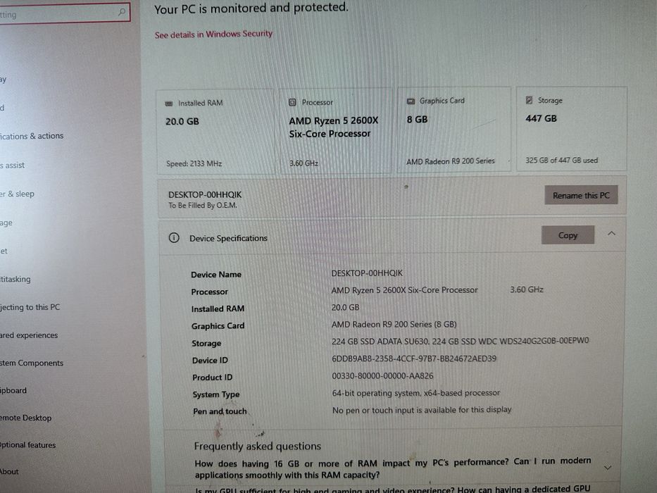 Vand pc low/medium gaming