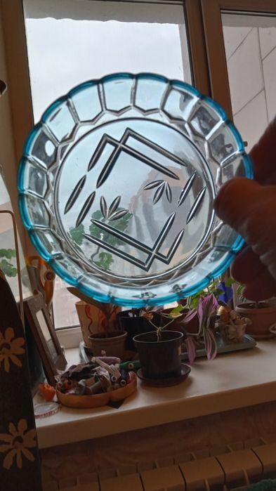 Посуда советского периода из цветного стекла