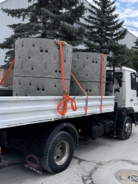 Транспортни услуги с тристранен самосвал с кран.