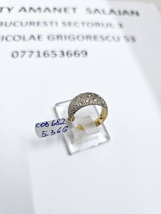 Vand inel dama din aur 14 k 5.36 g cod 682