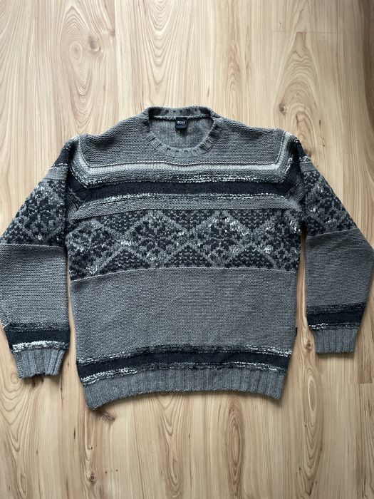 HUGO BOSS/мъжка вълнена блуза/фланела XL