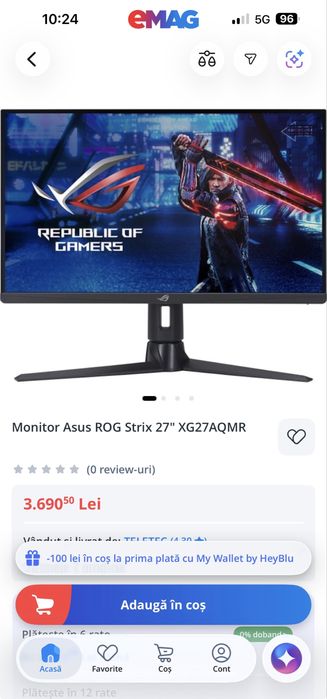 Monitor Gaming ASUS Rog Strix 27" XG27AQMR