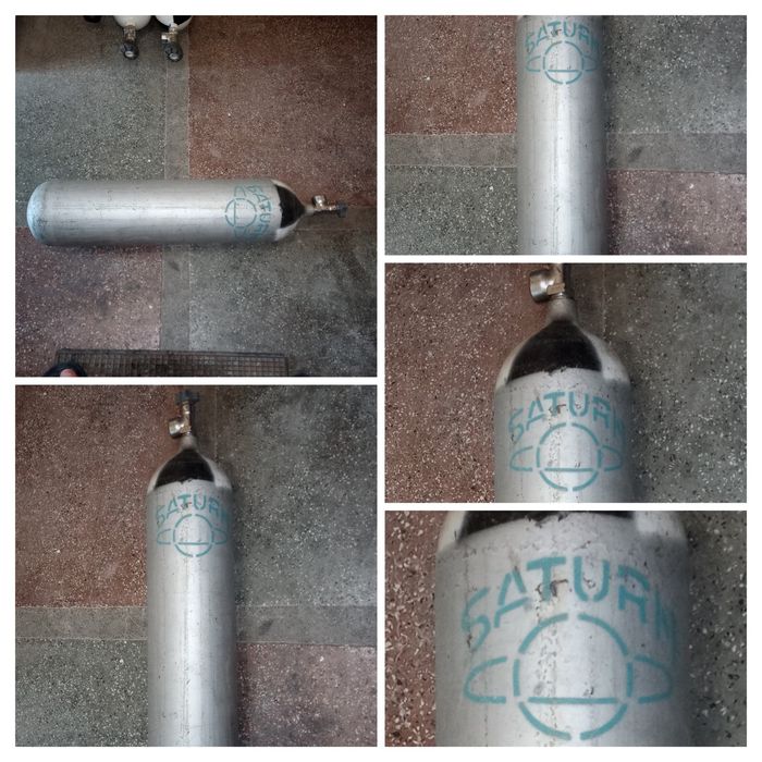 Продавам 1 брой метална бутилка - 7L - 200 BAR - АТМОСФЕРИ работно налягане