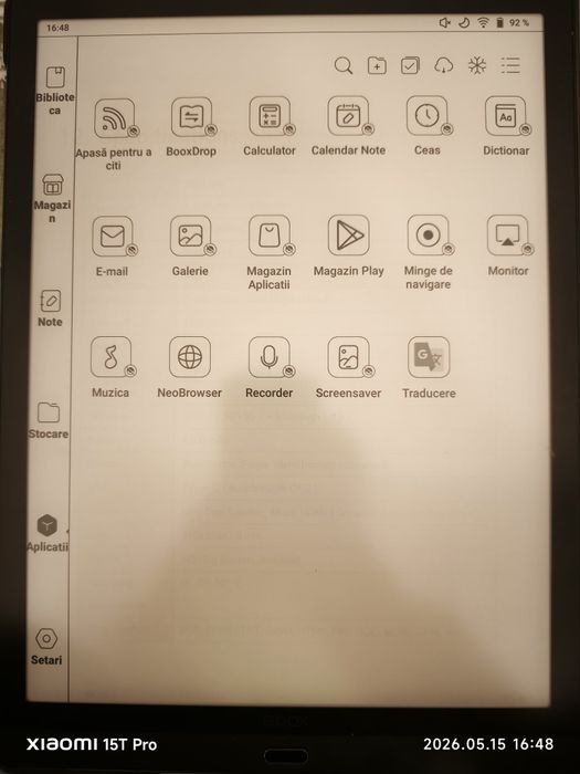 Tableta E-Ink Onyx Boox MAX LUMI, 13.3" Octa-Core 207 dpi  E-ink Mobius Carta 4GB RAM 64GB Amprenta  Android 10 Negru