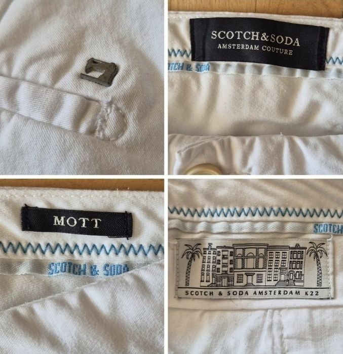 Pantaloni chino Scotch & Soda, Bumbac organic, Mott, Slim Fit, Bărbați - 33/34