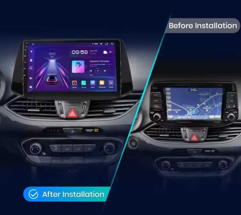 Мултимедия 9″ Android 14 за HYUNDAI I30 III CARPLAY навигация RDS DSP