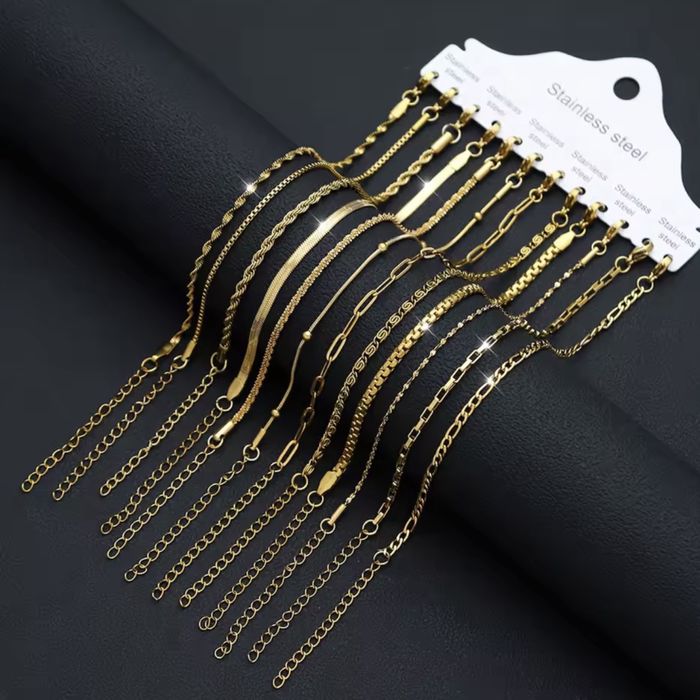 Комплект от неръждаема стомана - 12 броя гривни