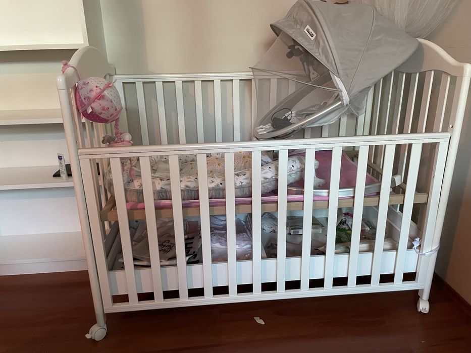 Дървена бебешка/ детска кошара Azzurra Design