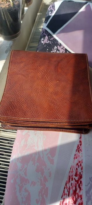 Нова италианска чанта от естествена кожа