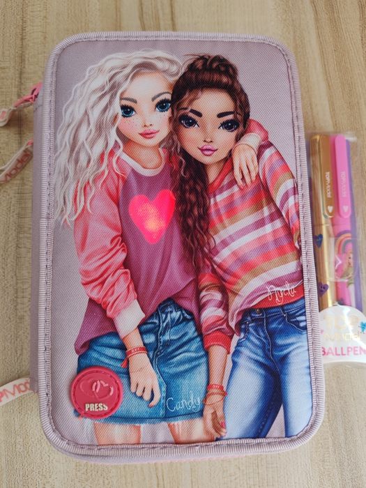 Троен пълен несесер TopModel Best Friends с LED светлини