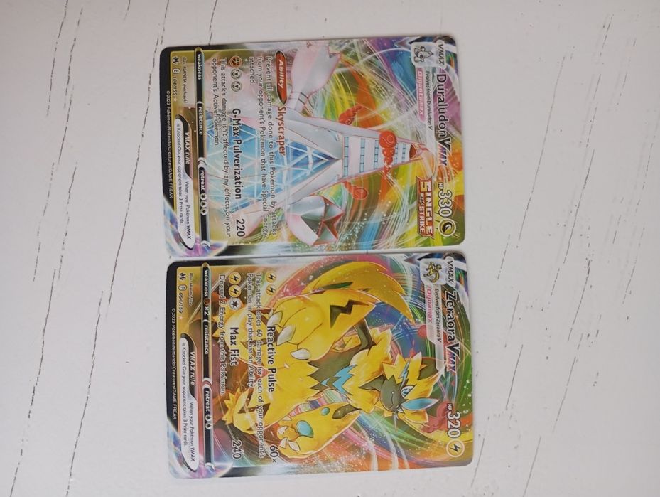 Рeдки покемон Vmax карти Duraludon&Zeraora.