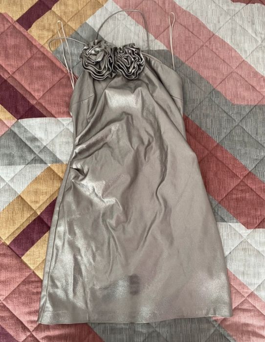 MANGO Silver Dress