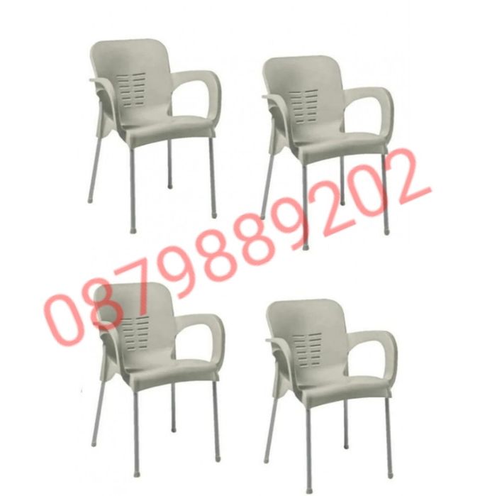 Градински стол с метални крачета