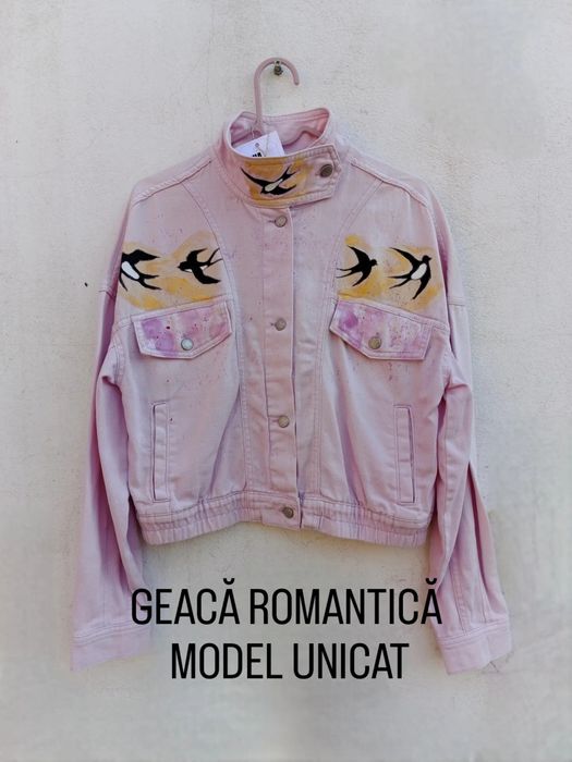 Geaca roz model unicat