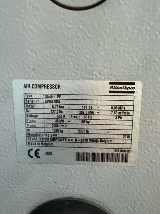 Compresor cu surb 45 kw 7,63 mc/min