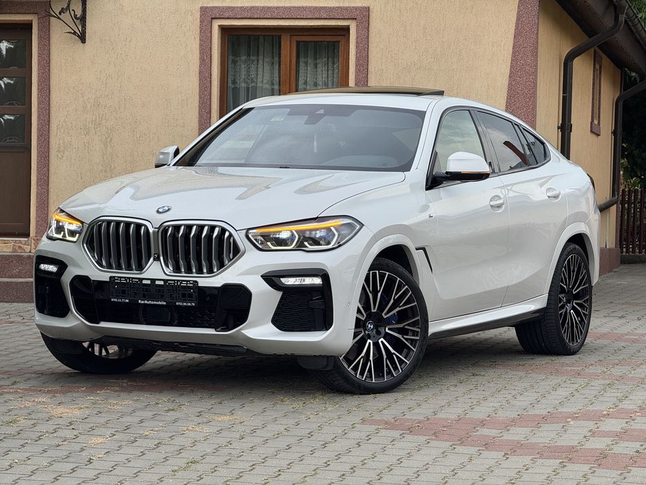 BMW X6 2021 3.0d M-Packet 90.000Km Alb Perlat