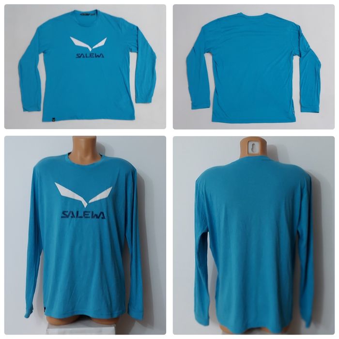 Bluza drumeție Salewa Men's Solidlogo DryTon, tricou cu mânecă lungă, Nr. 52 sau marimea XL ptr. bărbați