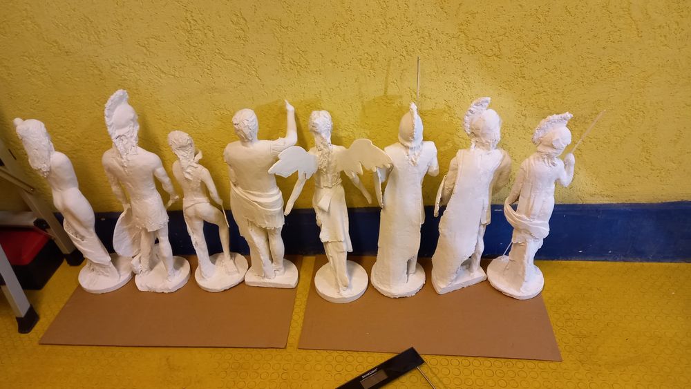 Римски статуй ръчна изработка 8бр масивни,стабилни в перфектно състоян