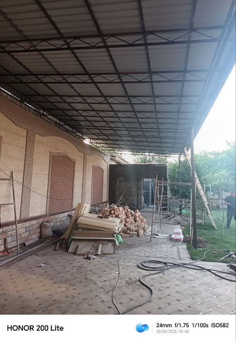 ТОМ УСТАСИ. КРЫША, НАВЕС делаем. сварочные работы