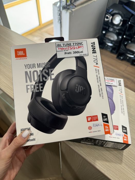 Casti JBL Tune 770NC, Violet/Negru, NOI/Sigilate!