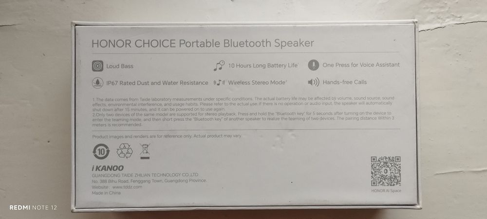 Новая колонка HONOR CHOICE Portable Bluetooth Speaker