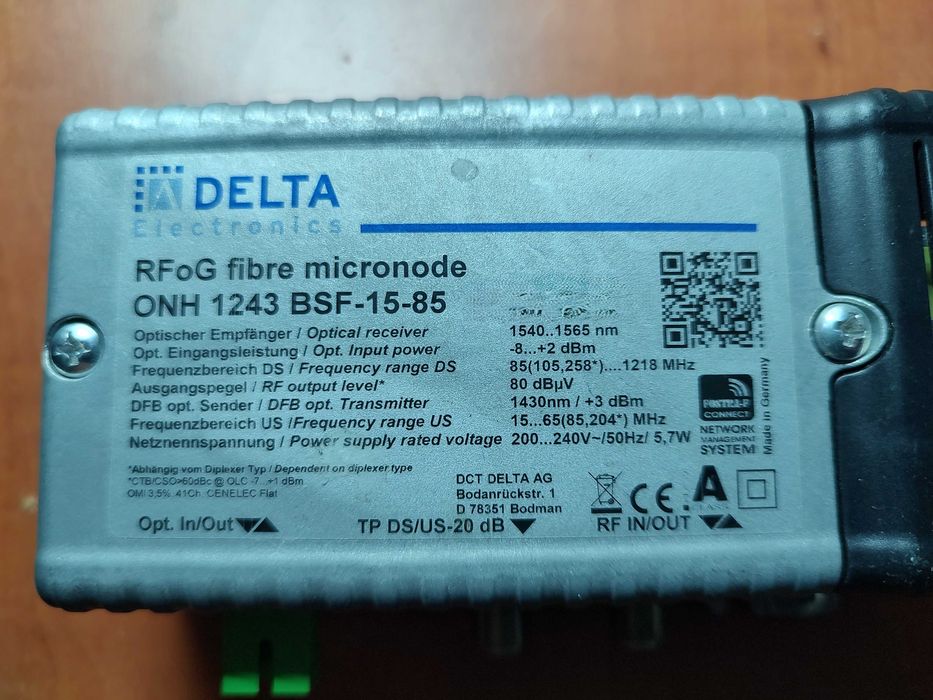Mininod Fibra RFoG ONH 1243 BSF-15-85 HFC RFoG FTTH FTTB
