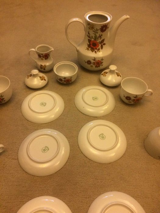 Serviciu cafea ceai german portelan KAHLA BAVARIA 15 piese bibelouri