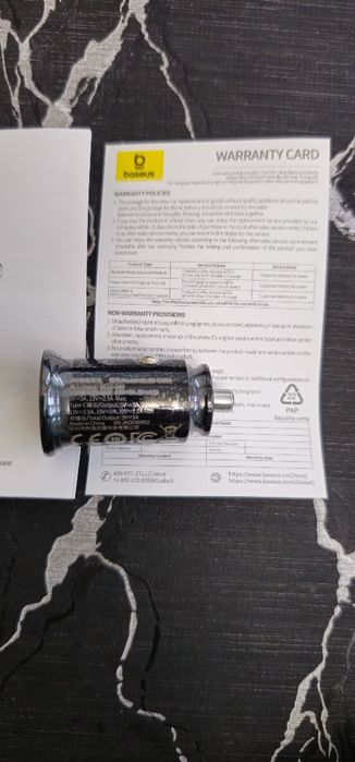 Автомобилно зарядно тип USB-Baseus