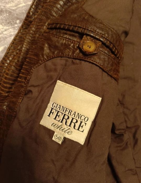 Geaca piele Gianfranco Ferre originala