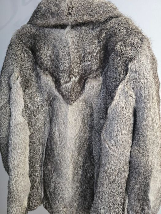 Палто от естествена кожа с косъм