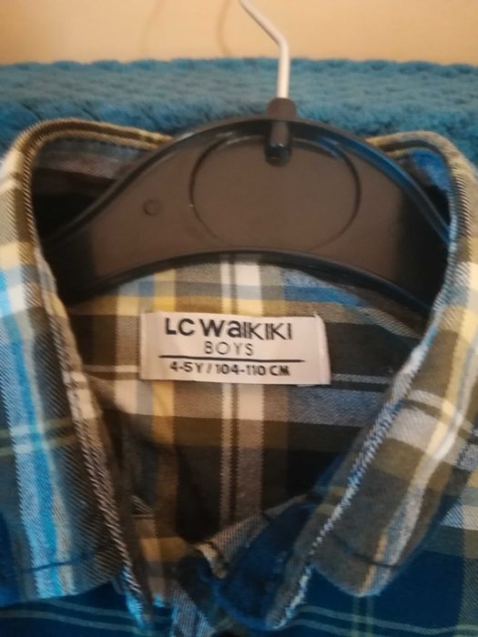 haine copii băieți 4-6ani: hanorac H&M, Lidl și C&A, cămașa Lc Waikiki