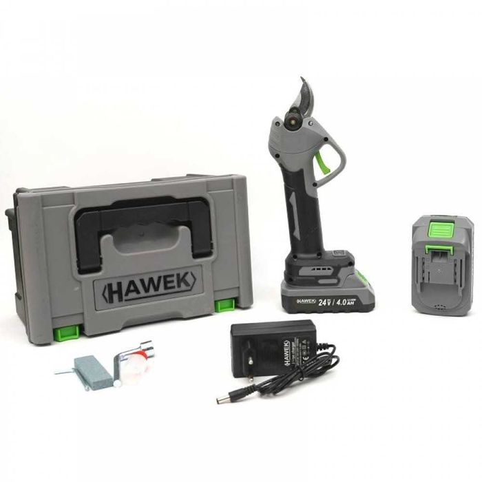 Градинска - лозарска aкумулаторна ножица 24V 4Ah HAWEK