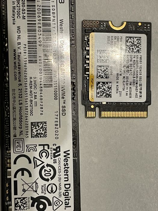 SSD Nvme M.2 256, 512, 1tb si 2tb 99-100% health backupuri personale