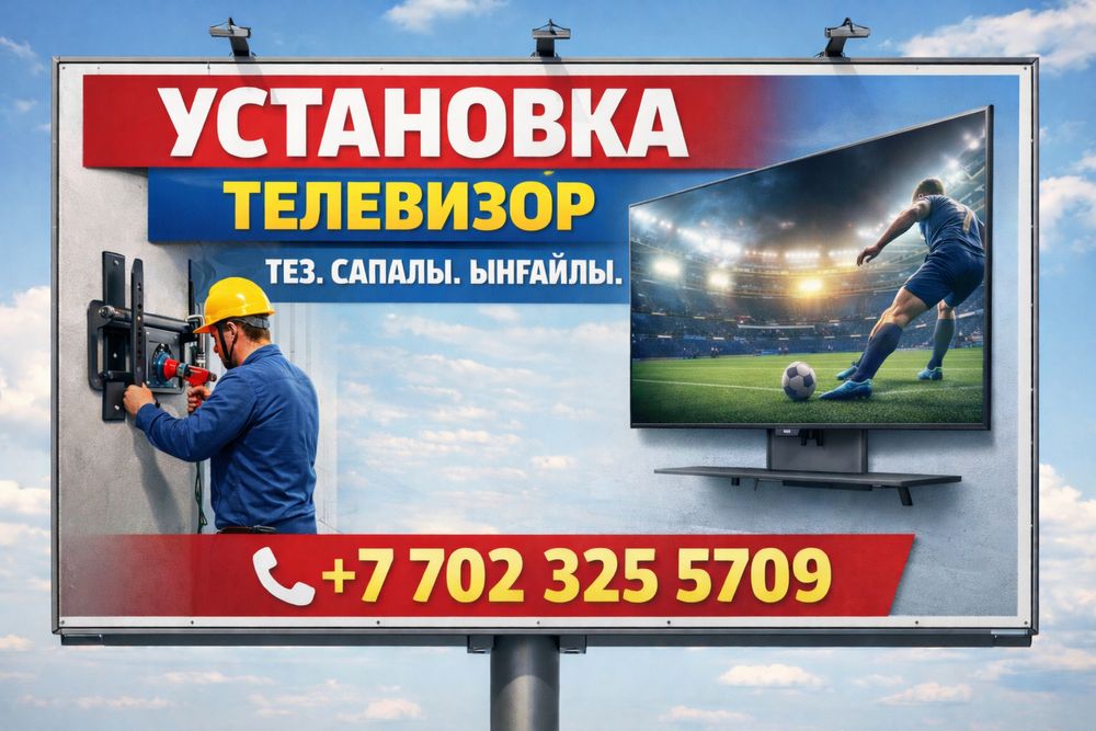 Установка телевизор, установка кронштейн