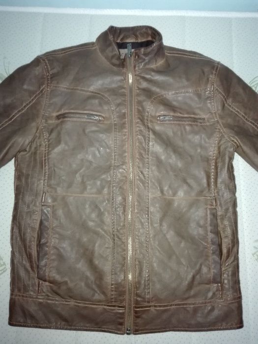 Марково Кафяво яке от еко кожа