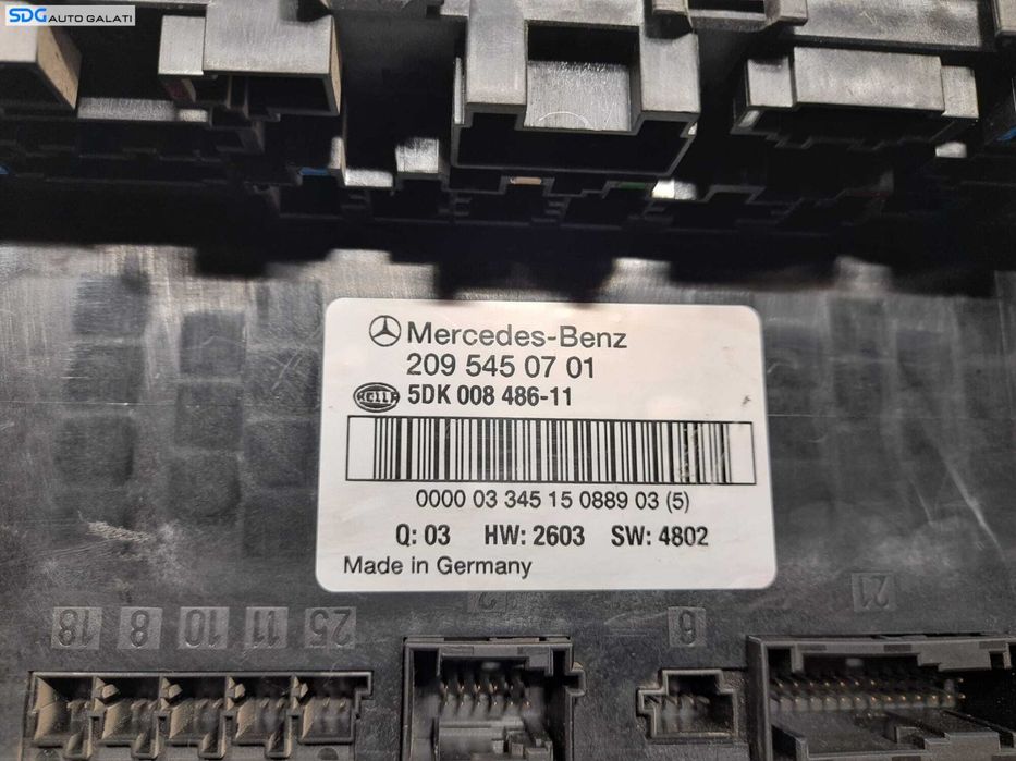 SAM Unitate Modul Calculator Control Confort Tablou Panou Sigurante Relee Mercedes CLK W209 2.2 CDI 2001 - 2009 Cod 2095450701 5DK008486-11 [N0343]