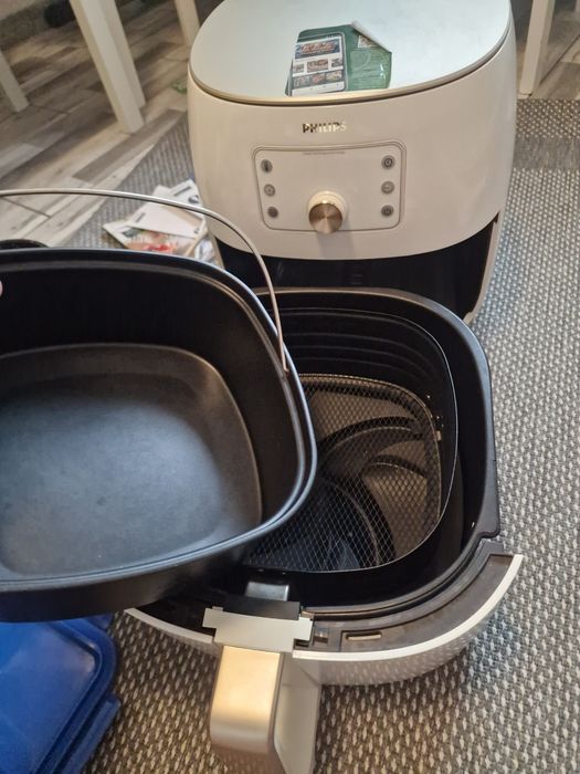 Airfryer Philips Premium XXL HD9870/20 Smart Sensing 2225W + Tava copt