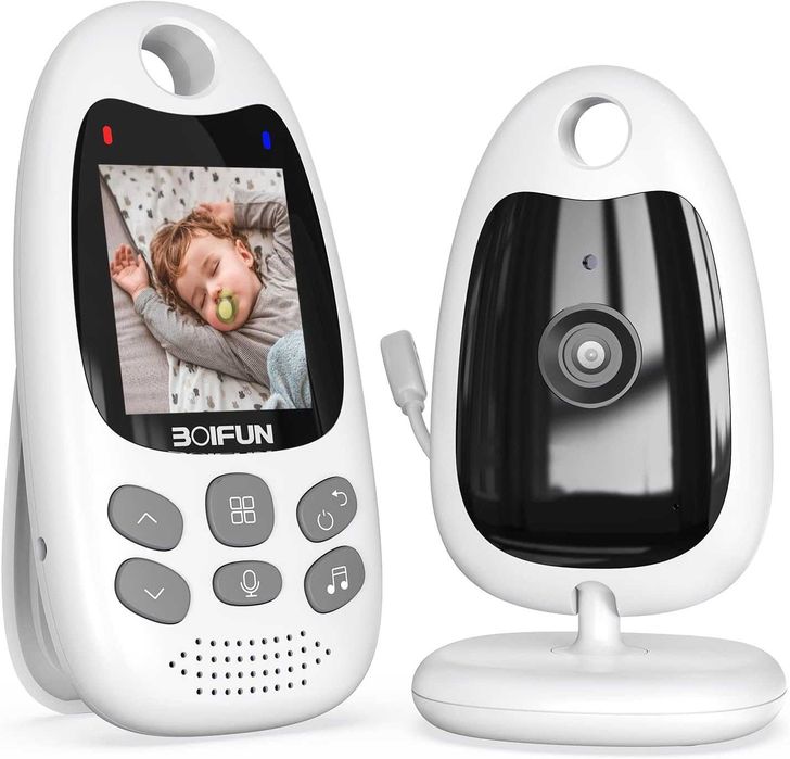 Чисто нов безжичен бебефон BOIFUN VB610 с камера, нощно виждане и ECO/VOX режим (Без Wi-Fi)