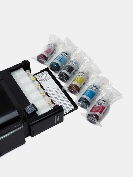 Принтер струйный Epson L805 A4 формате "печатает цветной"