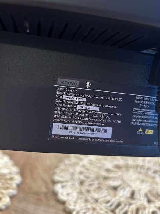 Monitor gaming Lenovo G32qc-10, 31.5”, curbat, QHD, 144Hz