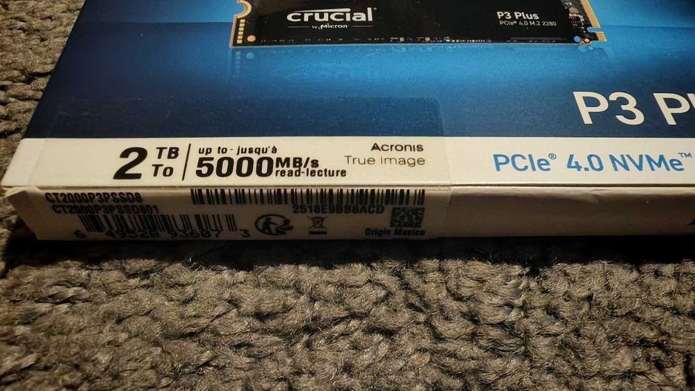 НОВ ! Crucial P3 Plus 2 TB SSD диск PCIe 4.0 x4, NVMe, M.2 2280